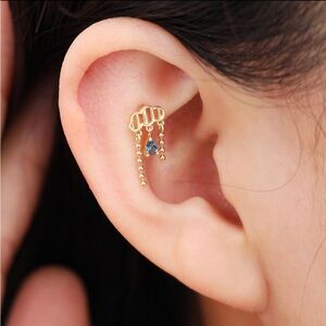 Cartilage flat back stud💙 Please read entire post.